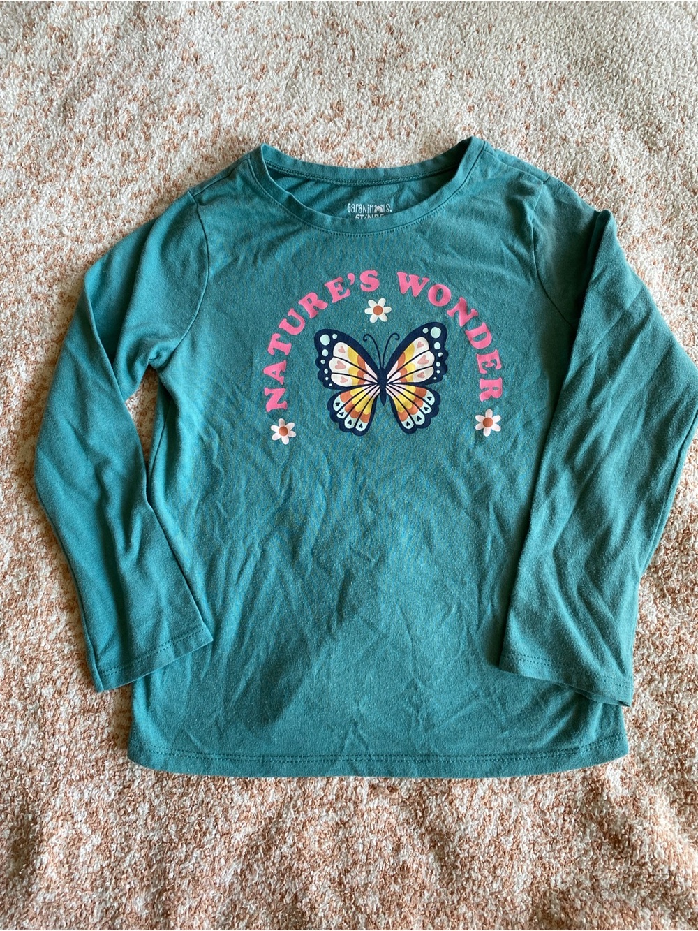 Garanimals girls Nature's Wonder Teal Long-Sleeve Top